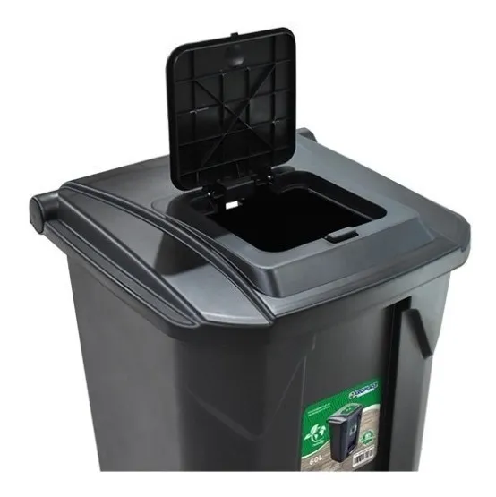 Lixeira Grande com Rodas, Pedal e Tampa Click 120L