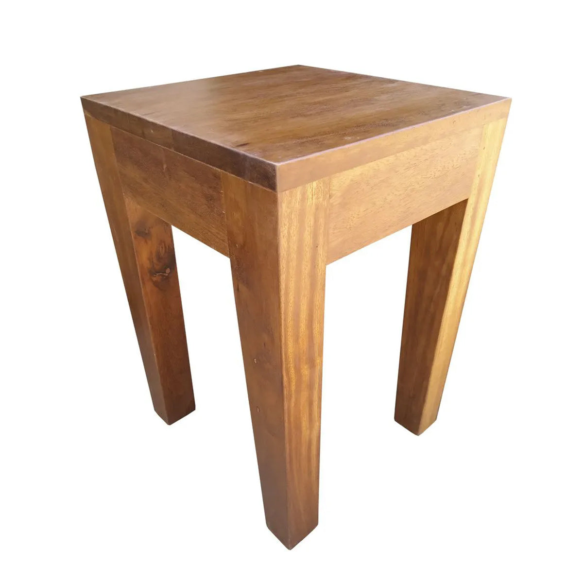 Mesa Lateral Quadrada de Madeira Maciça de Demolição Gramado