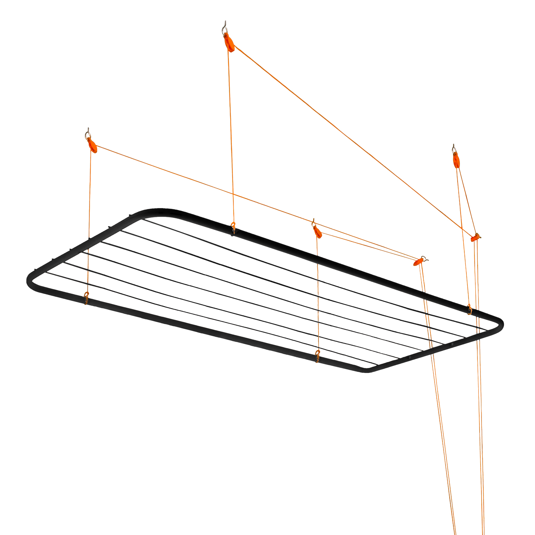 Varal de Teto Aço Preto