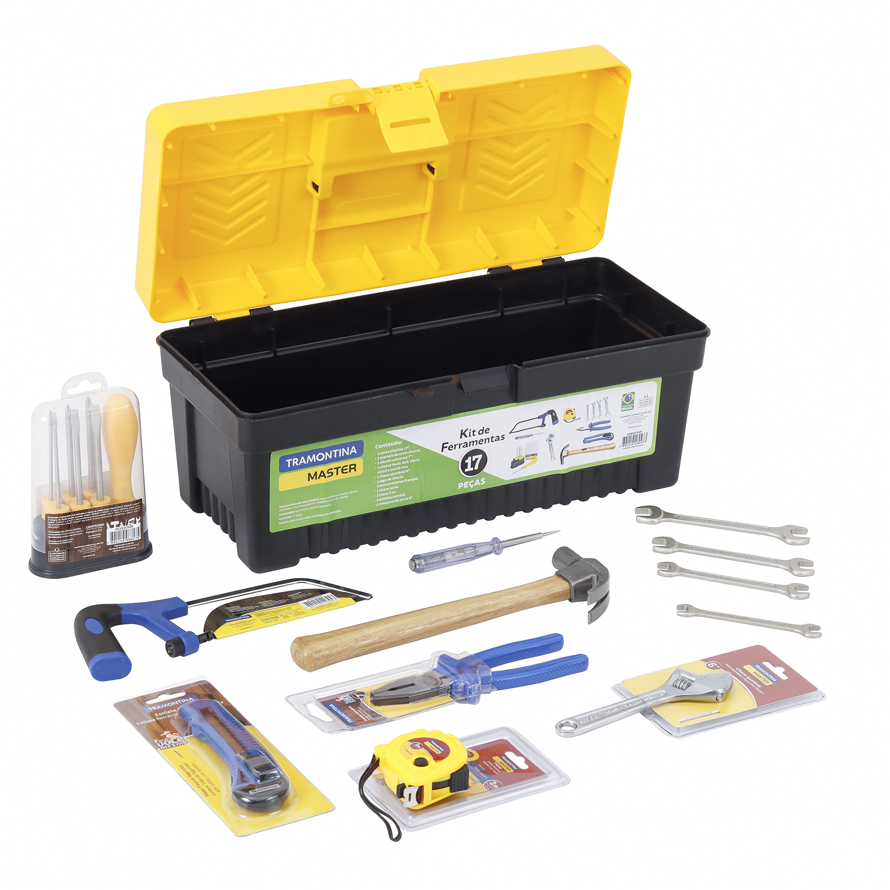 Kit de Ferramentas com Caixa Organizadora - 17 Peças